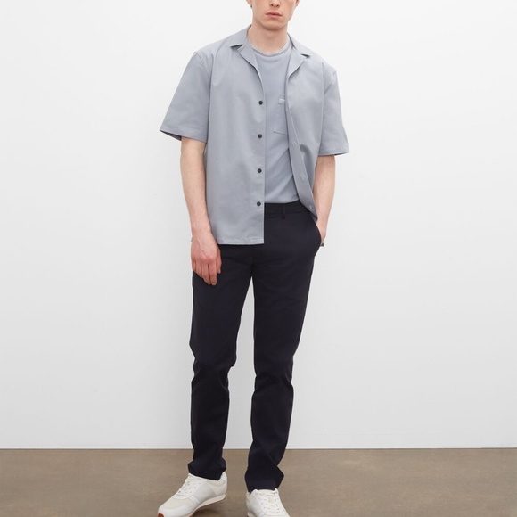 Short Sleeve Uniform Shirt - New With Tags - NEVER WORN - Stone Grey Blue